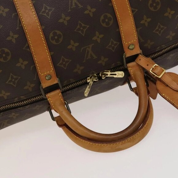 LOUIS VUITTON Monogram Keepall 55 Boston Bag M41424 LV Auth 133994 - Picture 8 of 16